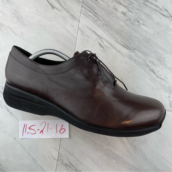 •Warren Edwards Men's Dress Shoes Size 11.5 Brown derby oxfords vibram sole - Picture 1 of 15